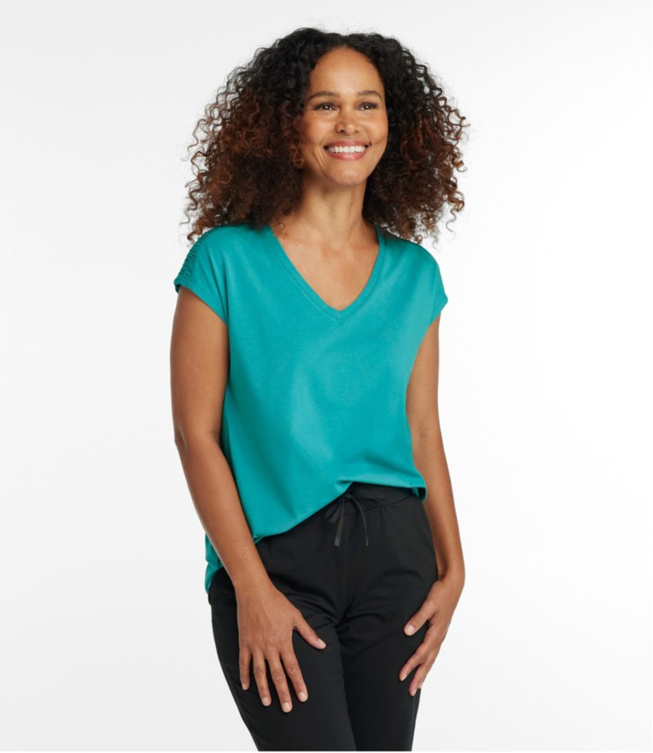 Women's Beyond Soft V-Neck Tee, Short Sleeve - L.L.Bean Value
