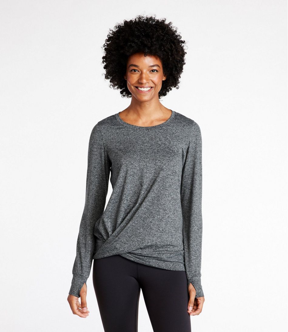 Women's VentureSoft Twist-Front Top, Long-Sleeve - L.L.Bean Great Value