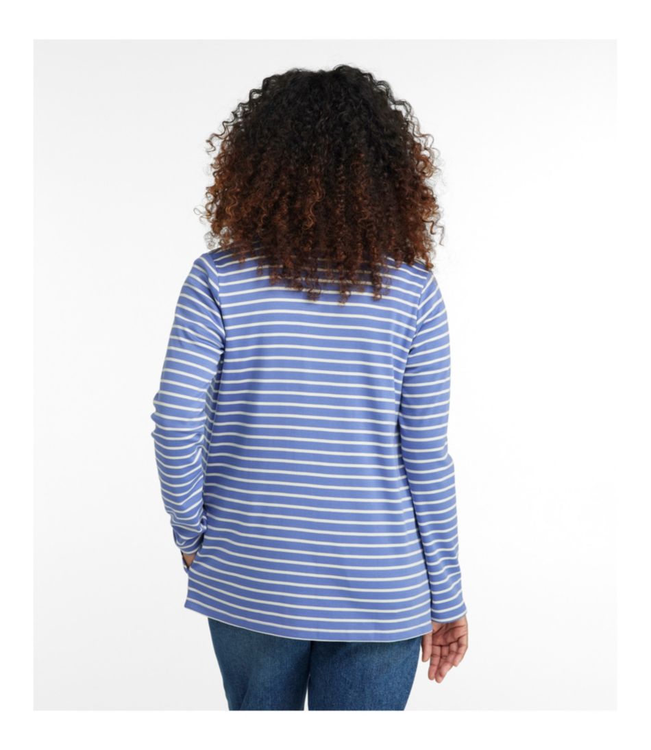 Women's Pima Cotton Open Cardigan, With Pockets Stripe - L.L.Bean Featured