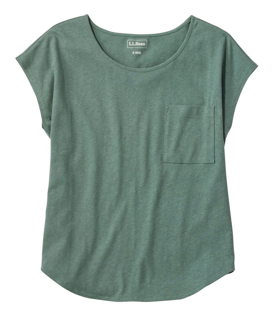 Women's Linen/Cotton Tee, Short-Sleeve Scoopneck - L.L.Bean Exclusive