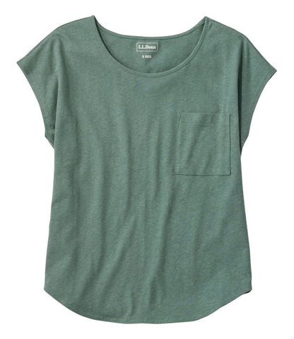 Women's Linen/Cotton Tee, Short-Sleeve Scoopneck - L.L.Bean Exclusive