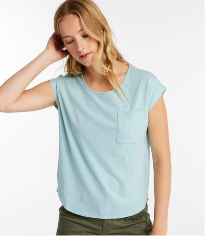 Women's Linen/Cotton Tee, Short-Sleeve Scoopneck - L.L.Bean Exclusive