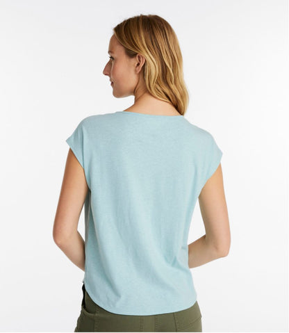Women's Linen/Cotton Tee, Short-Sleeve Scoopneck - L.L.Bean Exclusive