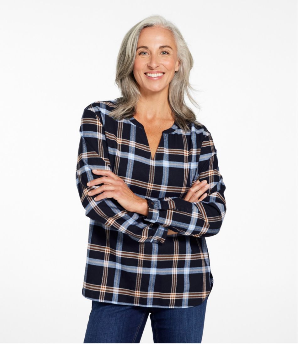 Women's Whisperweight Flannel Popover Shirt - L.L.Bean Customer Favorite