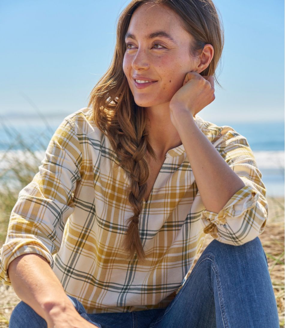 Women's Whisperweight Flannel Popover Shirt - L.L.Bean Customer Favorite