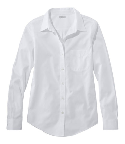Women's Wrinkle-Free Pinpoint Oxford Shirt, Long-Sleeve Relaxed Fit - L.L.Bean Featured