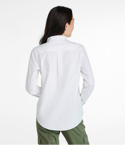 Women's Wrinkle-Free Pinpoint Oxford Shirt, Long-Sleeve Relaxed Fit - L.L.Bean Featured