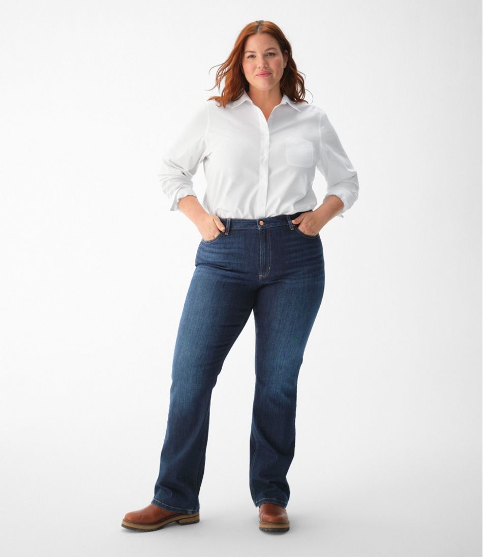 Women's Wrinkle-Free Pinpoint Oxford Shirt, Long-Sleeve Relaxed Fit - L.L.Bean Featured