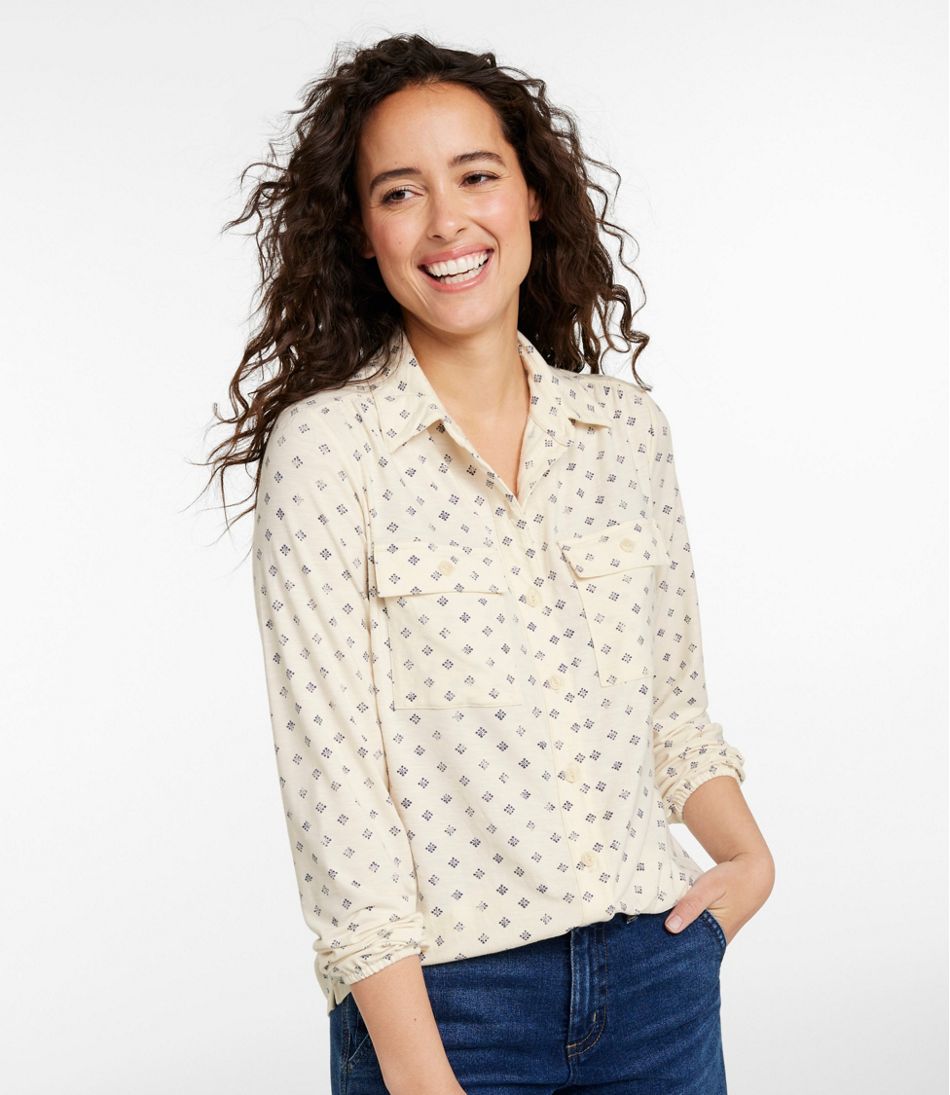 Women's Camden Hills Button Front Shirt, Print - L.L.Bean Trending