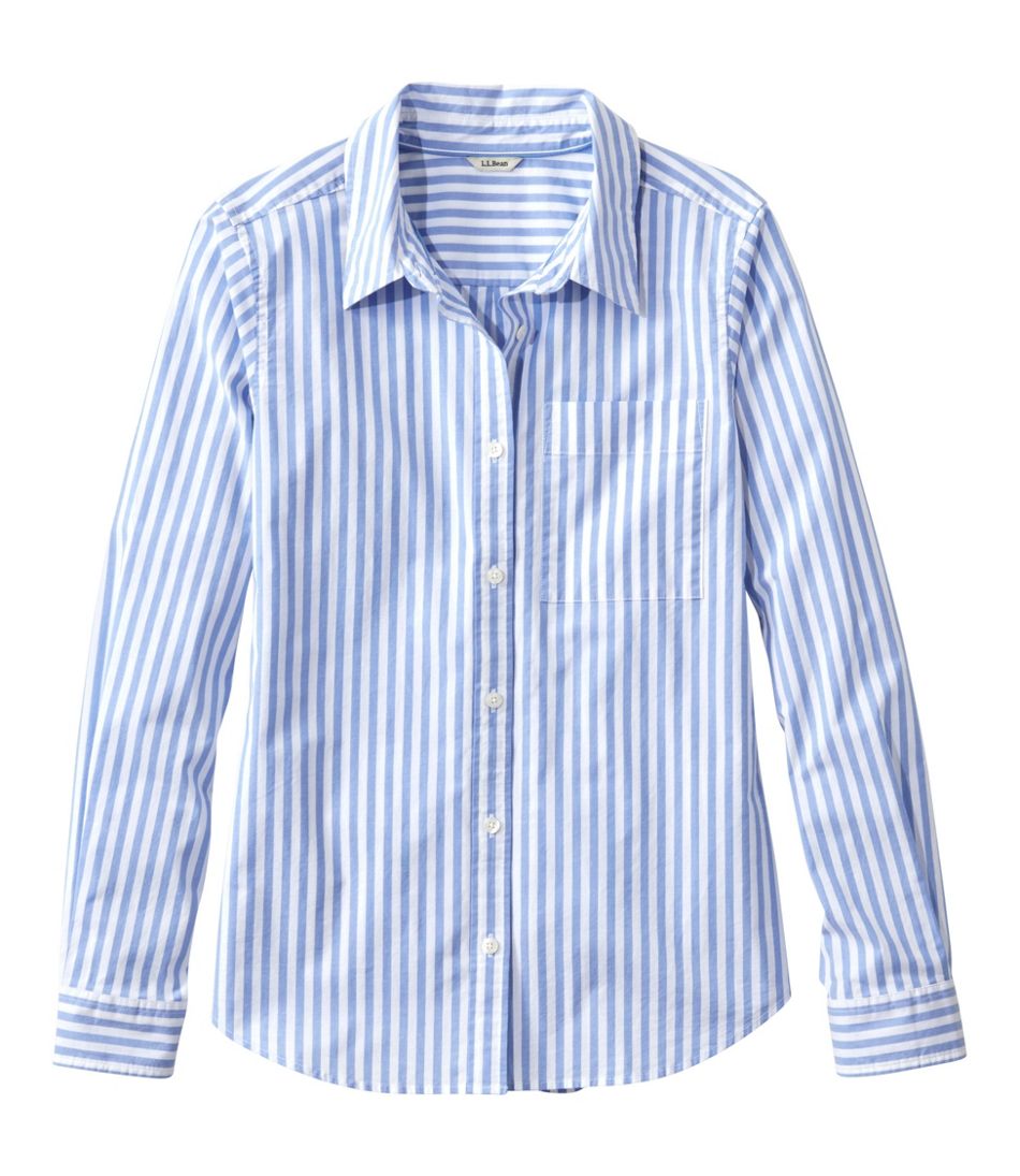 Women's Essential Cotton Poplin Shirt, Long-Sleeve - L.L.Bean Classic