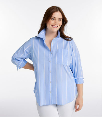 Women's Essential Cotton Poplin Shirt, Long-Sleeve - L.L.Bean Classic