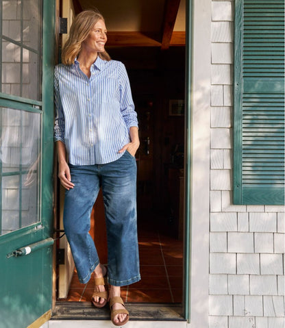 Women's Essential Cotton Poplin Shirt, Long-Sleeve - L.L.Bean Classic