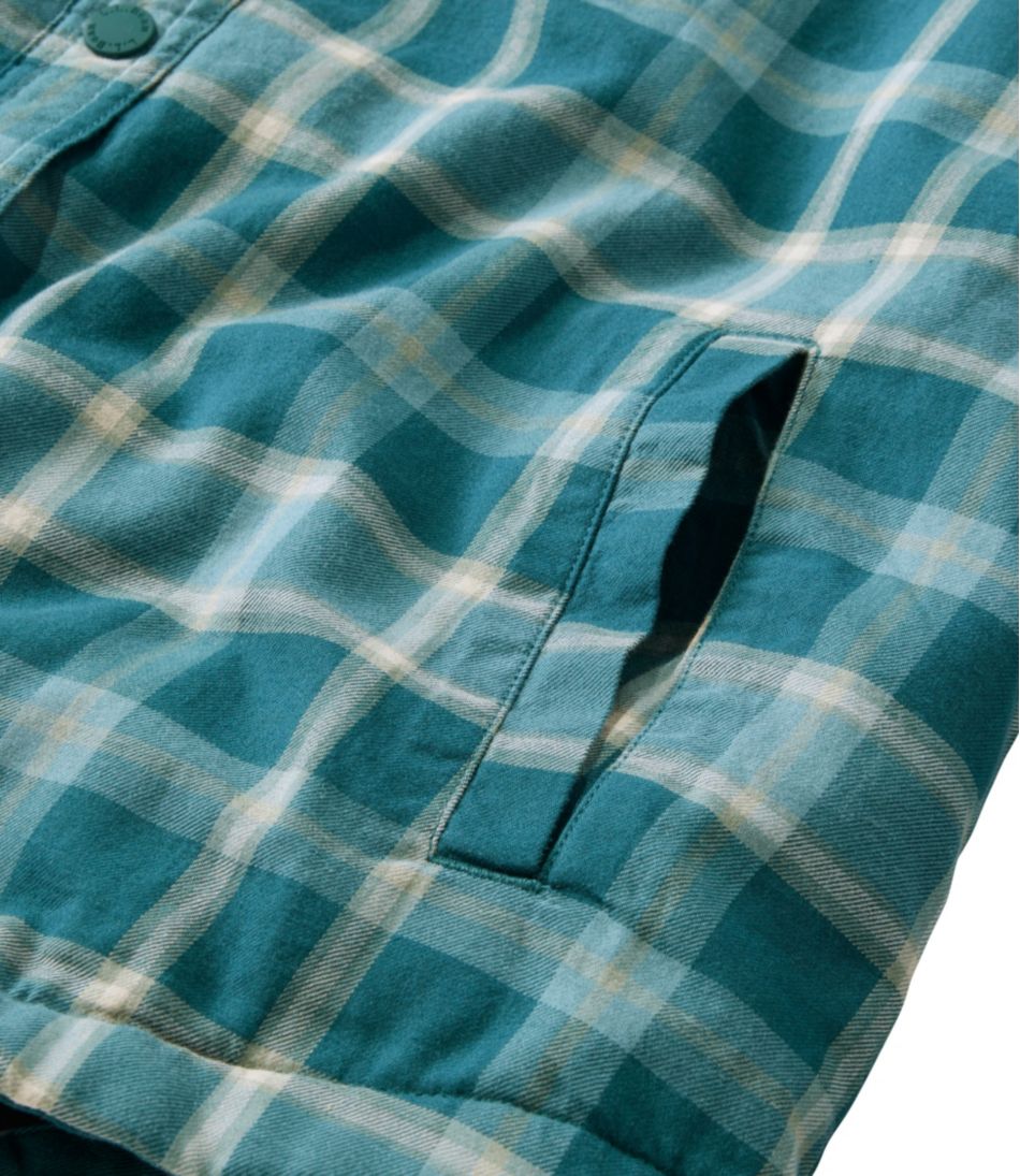 Women's Fleece-Lined Flannel Shirt, Snap-Front Plaid - L.L.Bean Great Value