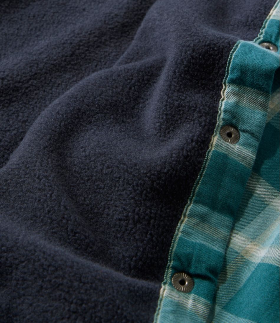 Women's Fleece-Lined Flannel Shirt, Snap-Front Plaid - L.L.Bean Great Value