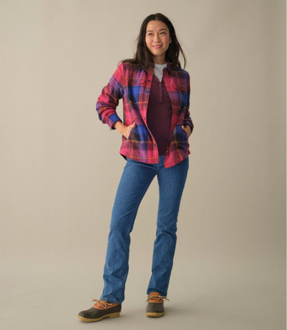 Women's Fleece-Lined Flannel Shirt, Snap-Front Plaid - L.L.Bean Great Value