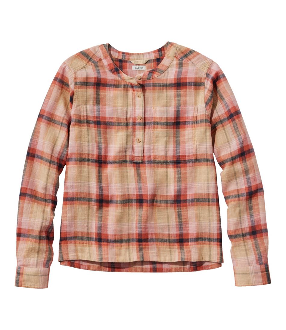 Women's L.L.Bean Day Breeze Shirt, Long-Sleeve Collarless - L.L.Bean Quality
