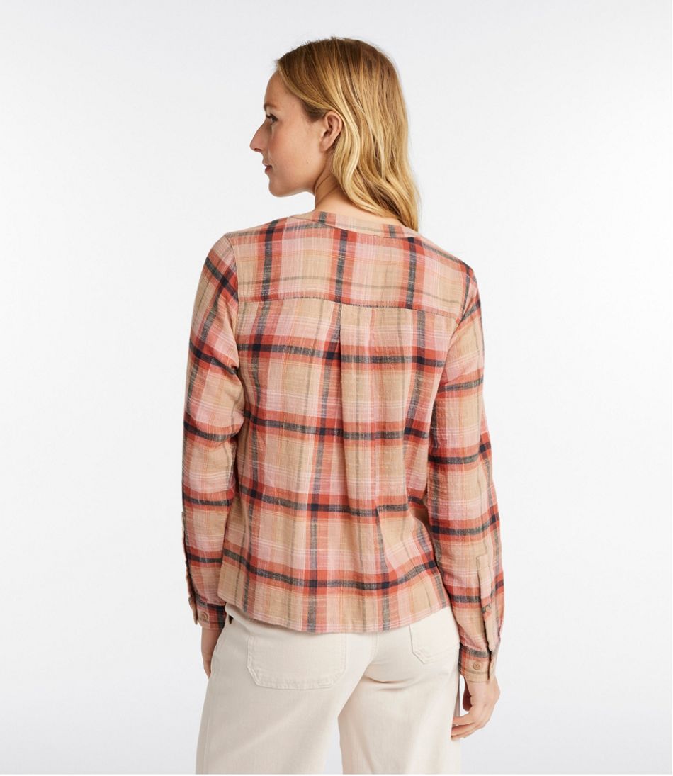 Women's L.L.Bean Day Breeze Shirt, Long-Sleeve Collarless - L.L.Bean Quality