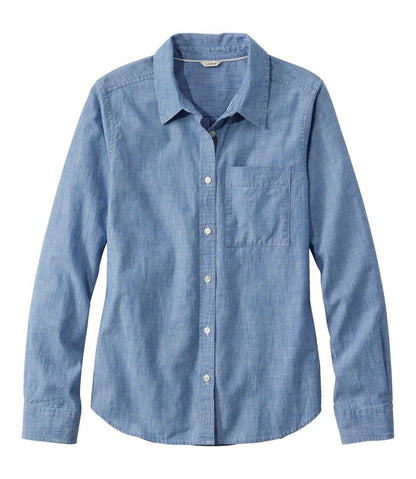 Women's Essential Cotton Shirt, Chambray Long Sleeve - L.L.Bean Top Pick