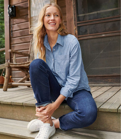 Women's Essential Cotton Shirt, Chambray Long Sleeve - L.L.Bean Top Pick