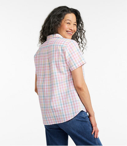 Women's Vacationland Seersucker Shirt, Short-Sleeve Popover Plaid - L.L.Bean Best Seller