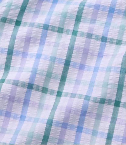 Women's Vacationland Seersucker Shirt, Short-Sleeve Popover Plaid - L.L.Bean Best Seller