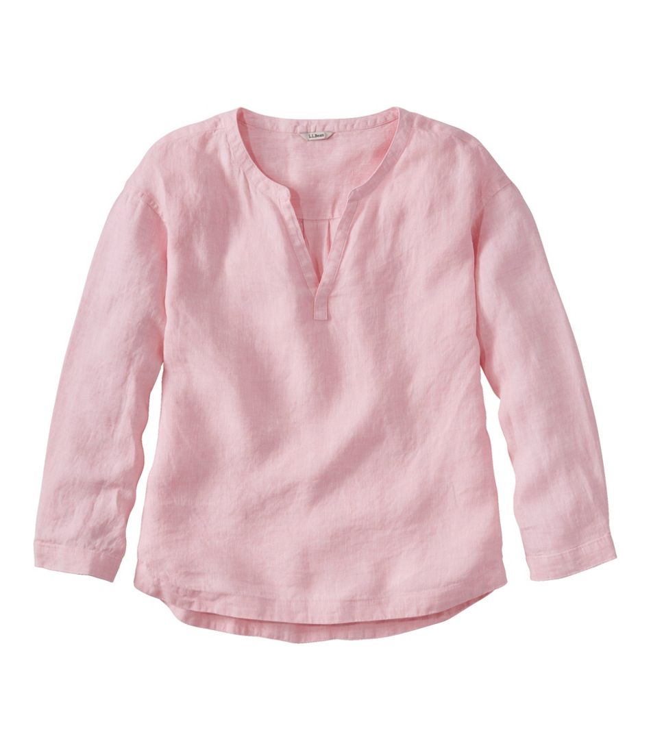 Women's Premium Washable Linen Shirt, Splitneck - L.L.Bean Value
