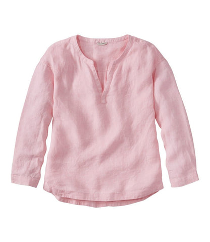 Women's Premium Washable Linen Shirt, Splitneck - L.L.Bean Value