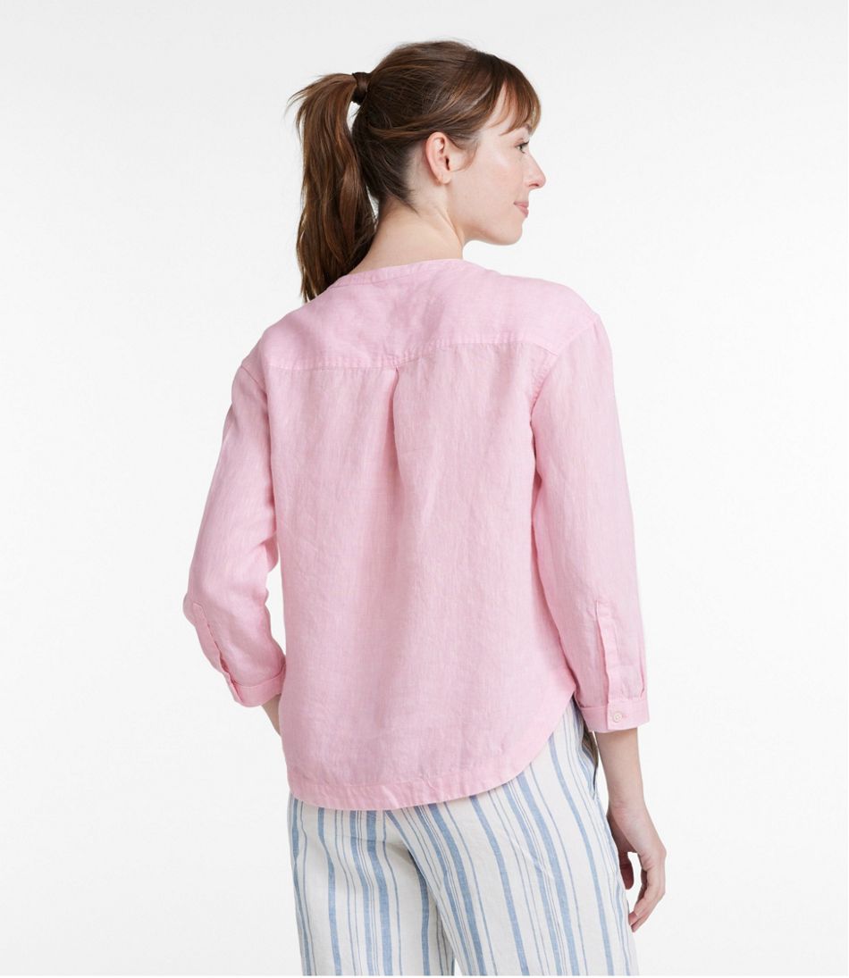 Women's Premium Washable Linen Shirt, Splitneck - L.L.Bean Value