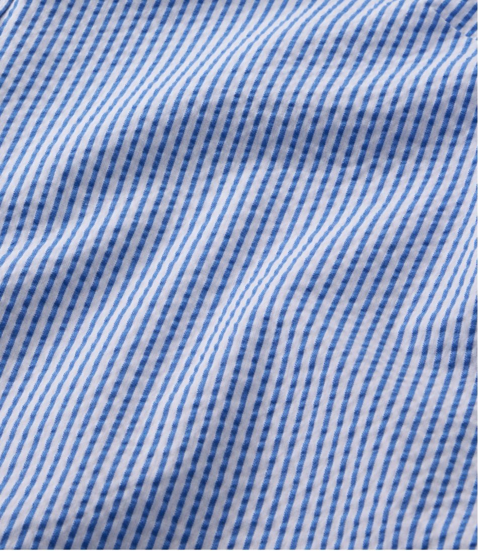 Women's Vacationland Seersucker Shirt, Short-Sleeve Popover Stripe - L.L.Bean Great Value