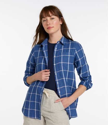 Women's Premium Washable Linen Shirt, Tunic Stripe - L.L.Bean Latest