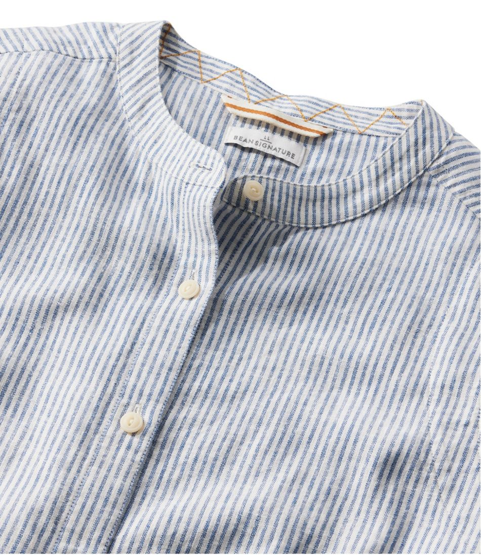 Women's Signature Linen-Blend Button-Front Shirt, Sleeveless - L.L.Bean Customer Favorite