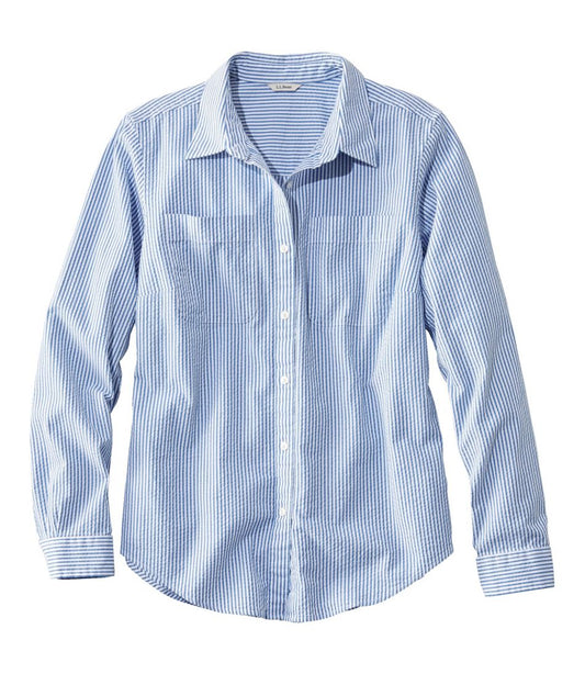 Women's Vacationland Seersucker Shirt, Long-Sleeve - L.L.Bean Popular