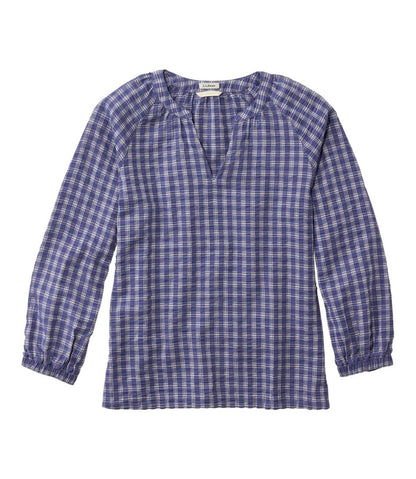 Women's Bean's Seacoast Seersucker Splitneck Shirt - L.L.Bean Premium