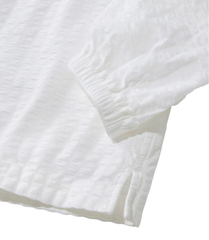 Women's Bean's Seacoast Seersucker Splitneck Shirt - L.L.Bean Premium