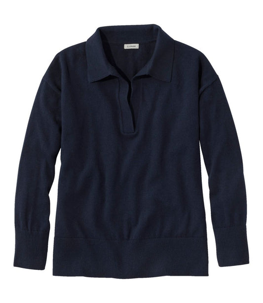 Women's Cotton/Cashmere Sweater, Polo - L.L.Bean Featured