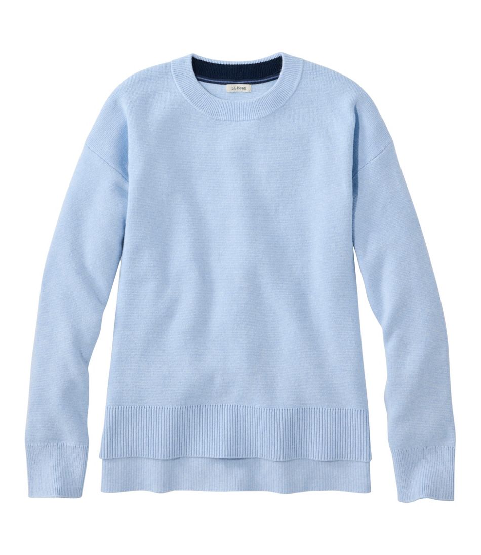 Women's Wicked Soft Cotton/Cashmere Crewneck Sweater - L.L.Bean Trending