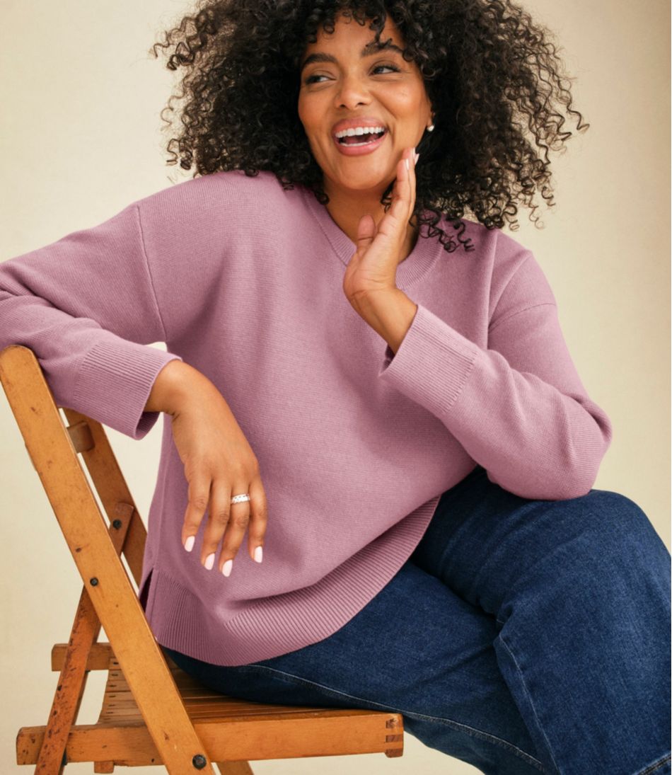 Women's Wicked Soft Cotton/Cashmere Crewneck Sweater - L.L.Bean Trending