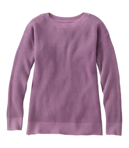 Women's Sunwashed Waffle Sweater, Pullover - L.L.Bean Signature