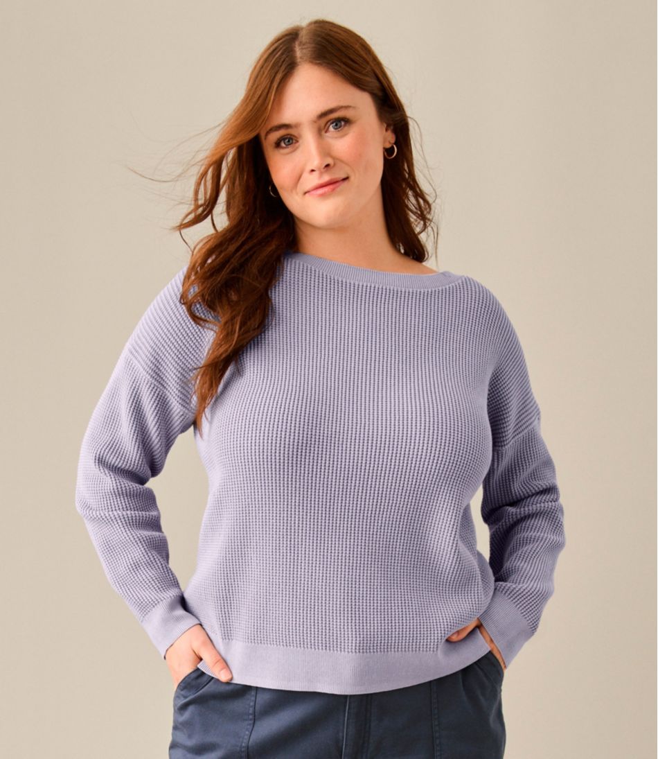 Women's Sunwashed Waffle Sweater, Pullover - L.L.Bean Signature