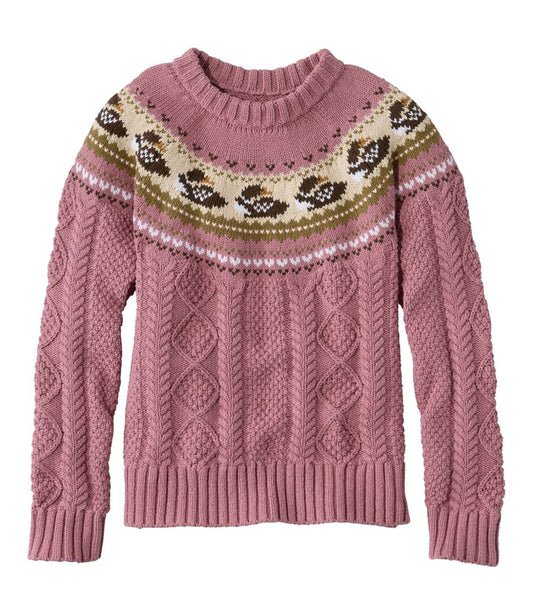 Women's Signature Cotton Fisherman Sweater, Crewneck Novelty - L.L.Bean Classic