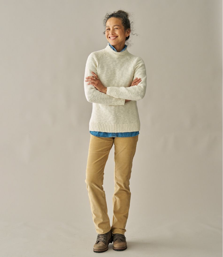 Women's Cotton Ragg Sweater, Funnelneck Pullover - L.L.Bean Everyday
