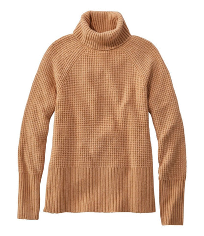 Women's SuperSoft Waffle Sweater, Turtleneck - L.L.Bean Value