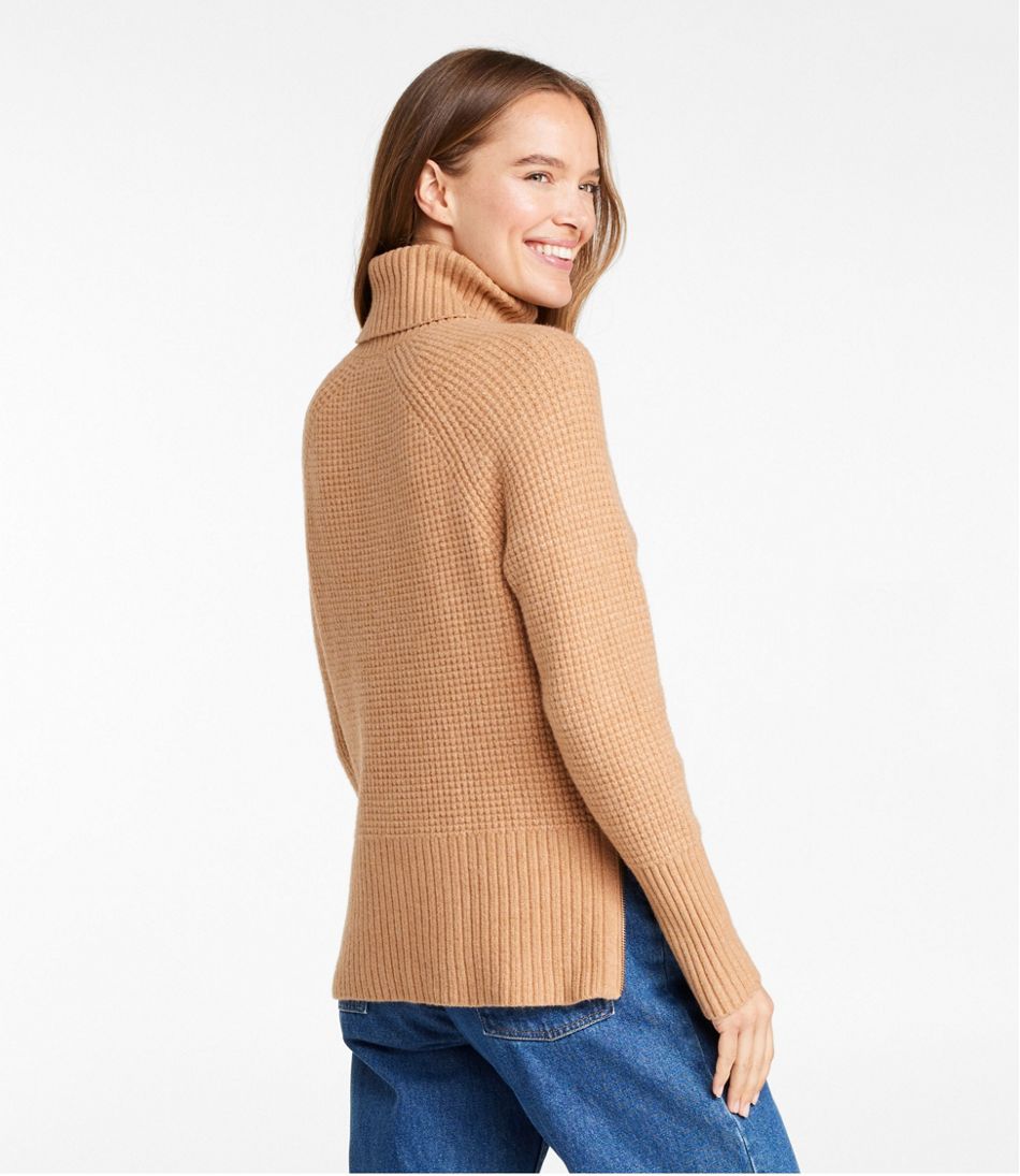 Women's SuperSoft Waffle Sweater, Turtleneck - L.L.Bean Value