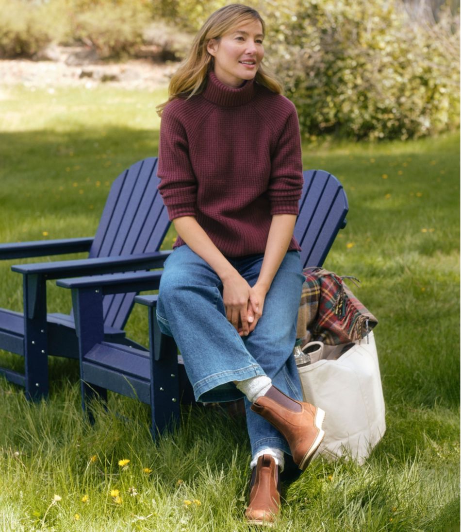 Women's SuperSoft Waffle Sweater, Turtleneck - L.L.Bean Value