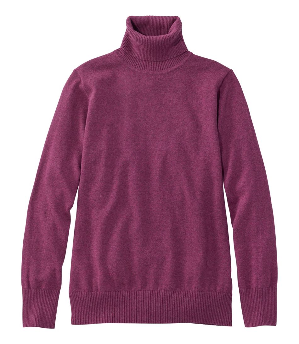 Women's Cotton/Cashmere Sweater, Turtleneck - L.L.Bean Quality