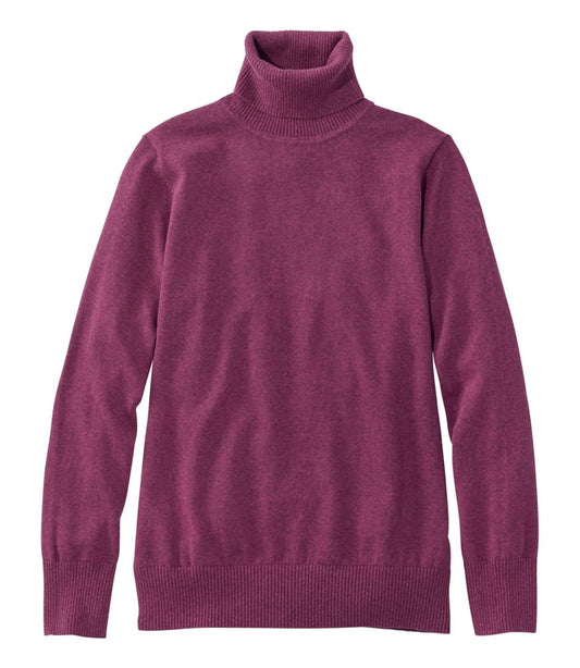 Women's Cotton/Cashmere Sweater, Turtleneck - L.L.Bean Quality