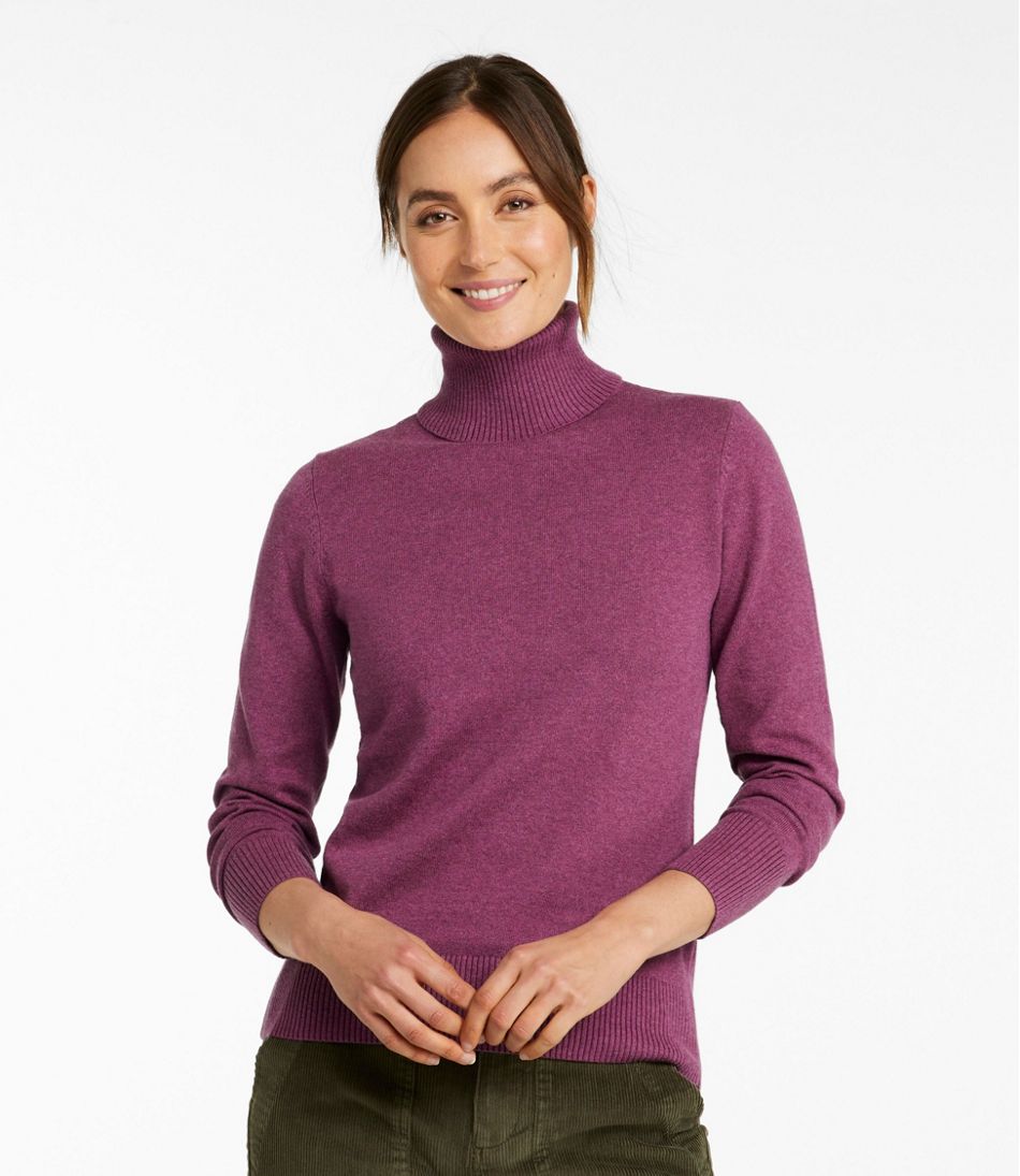 Women's Cotton/Cashmere Sweater, Turtleneck - L.L.Bean Quality