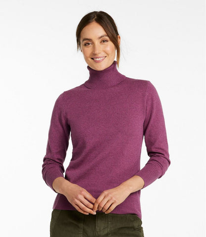 Women's Cotton/Cashmere Sweater, Turtleneck - L.L.Bean Quality