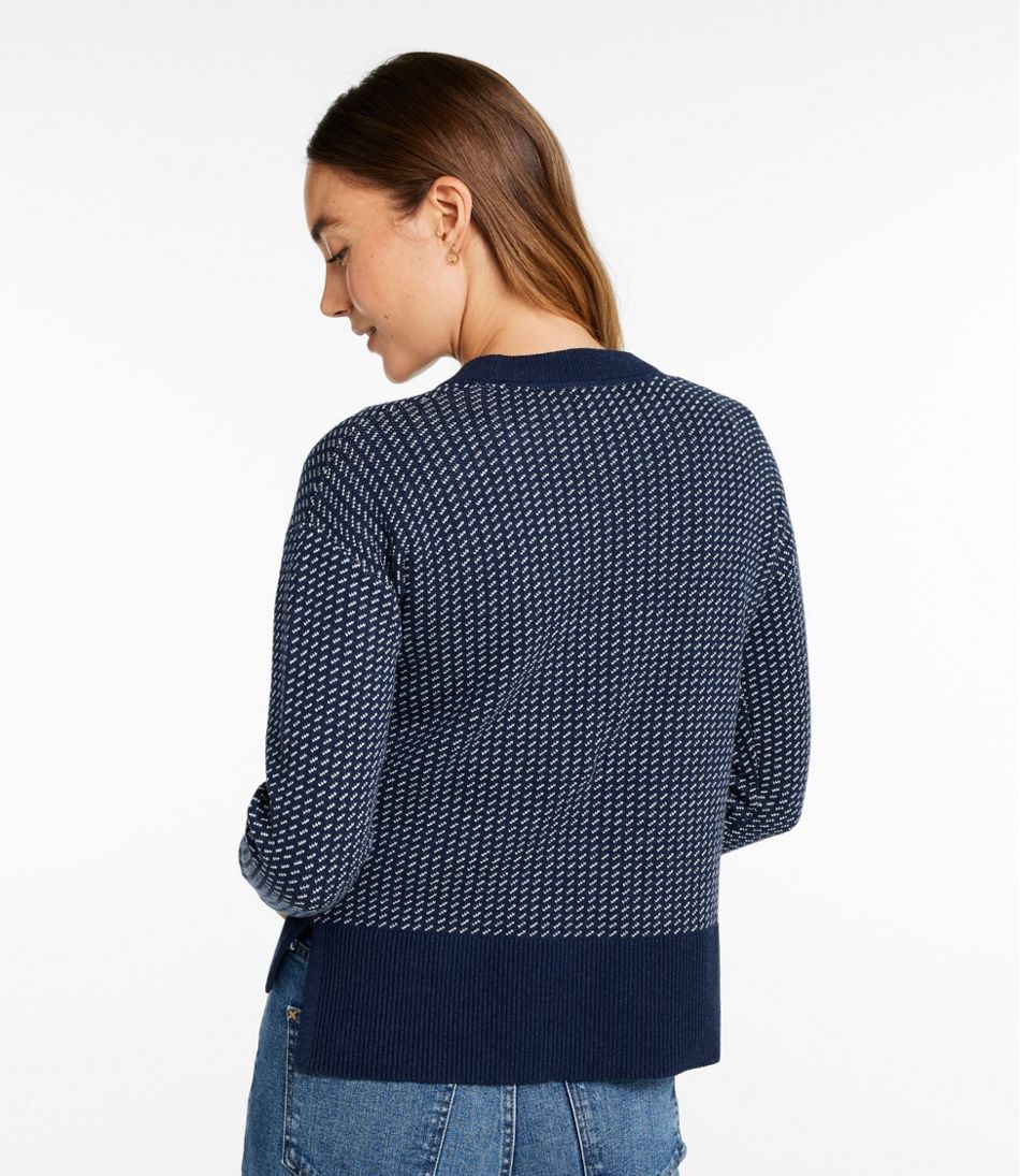 Women's Wicked Soft Cotton/Cashmere Crewneck Sweater, Pattern - L.L.Bean Trusted