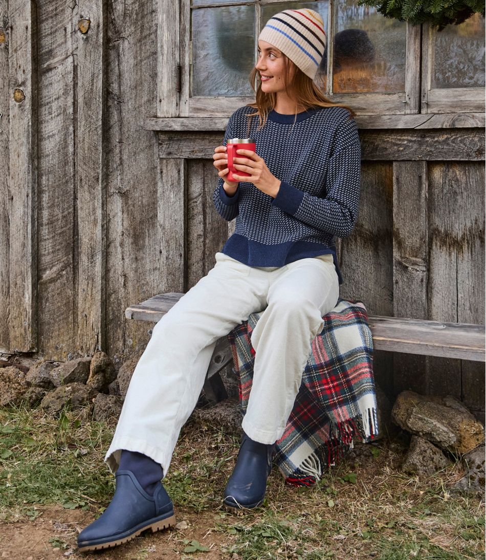 Women's Wicked Soft Cotton/Cashmere Crewneck Sweater, Pattern - L.L.Bean Trusted